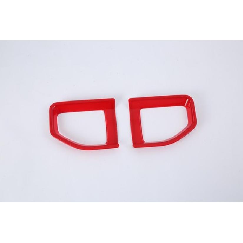 ABS Red Rear Fog Light Lamp Cover Trim For 2018- Jeep Wrangler JL 2pcs