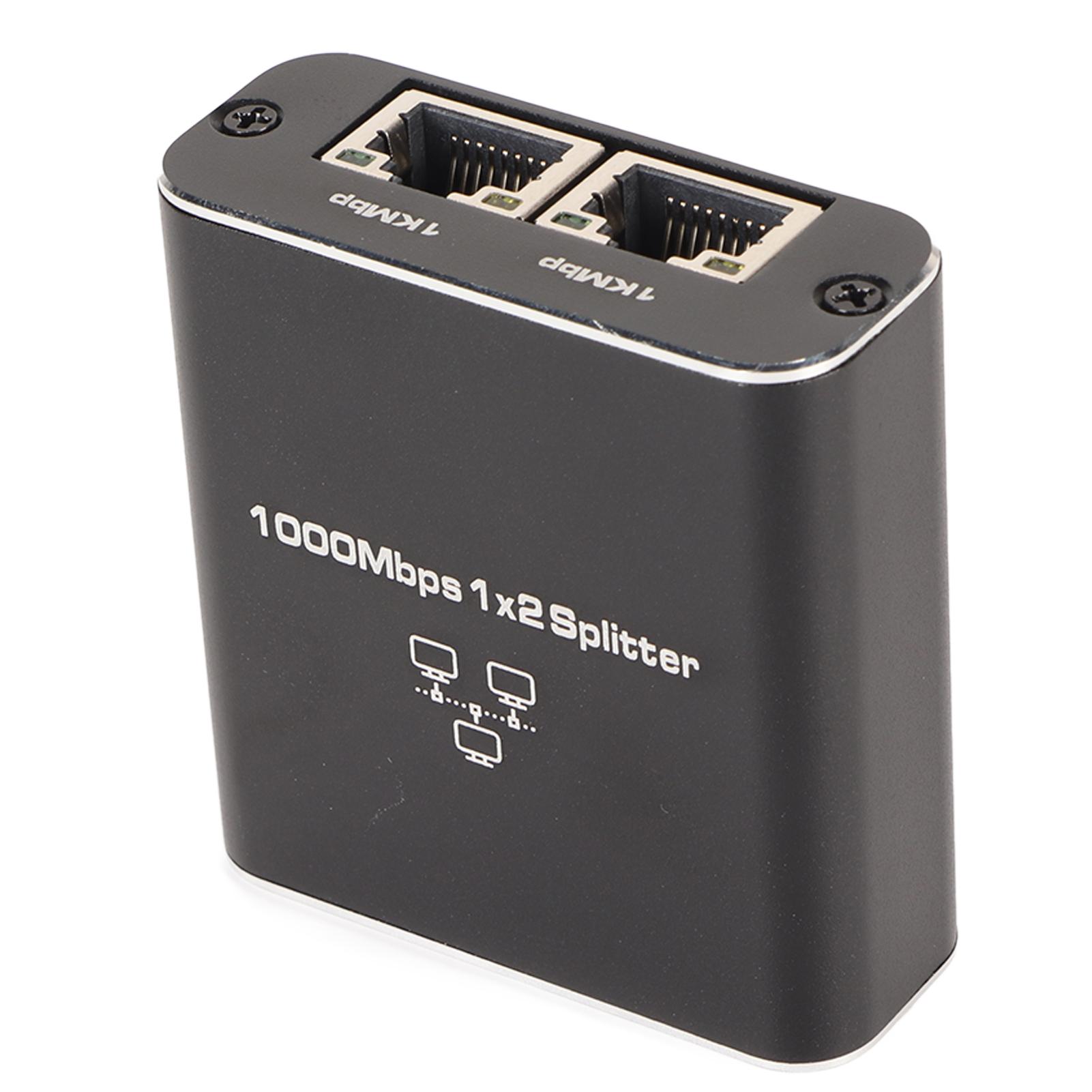 

Розгалужувач Ethernet RJ45 1 вхід 2 виходи Гігабітний Інтернет-розгалужувач 1000 Мбіт/с Високошвидкісний LAN-розгалужувач для