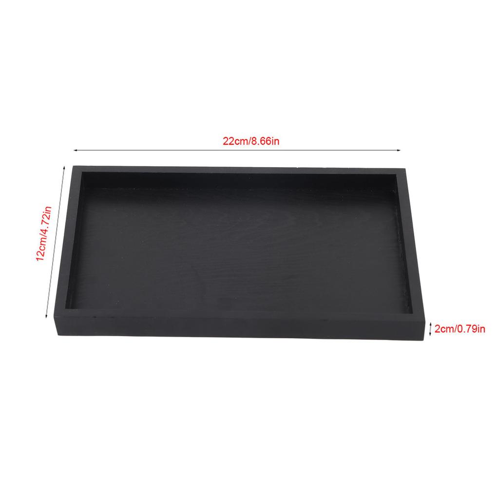 Rectangle Shape Solid Wood Tea Coffee Snack Food Serving Tray Plate Restaurant Trays