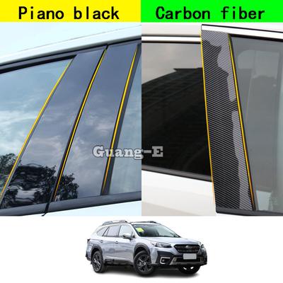 Car PC Material Pillar Post Cover Door Trim Window Molding Stickers Plate Accessories Decoration For Subaru Outback 2015-