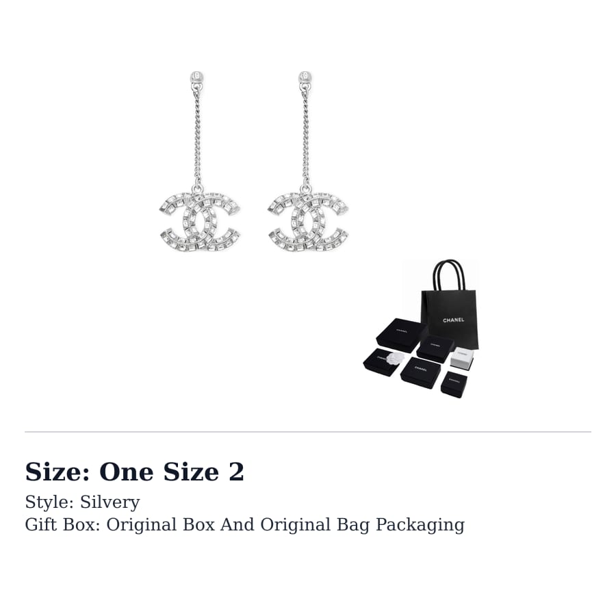 Chanel 2000-2026 Plated Crystal Cc Drop