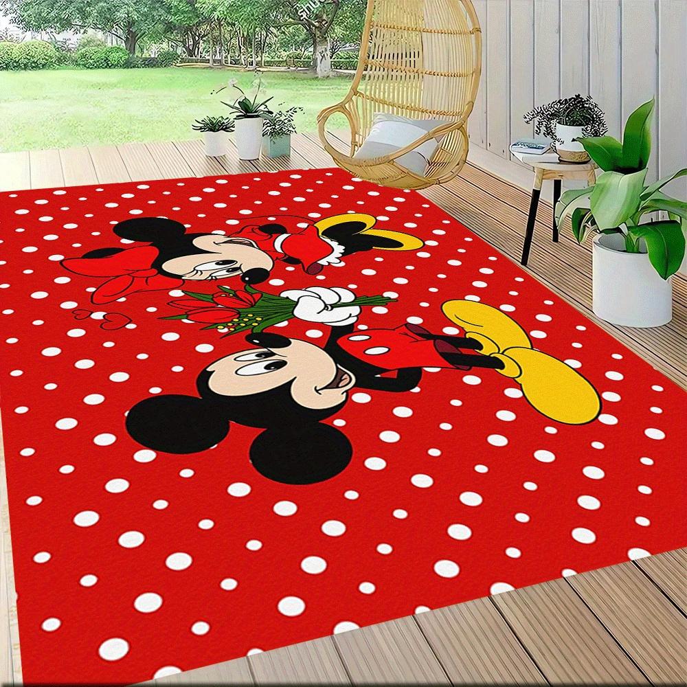 1 szt. Dywanik z Myszką Miki, Dywanik do Pokoju Dziecięcego i Sypialni, Trwały, Odporny na Plamy i Łatwy do Czyszczenia, Salon