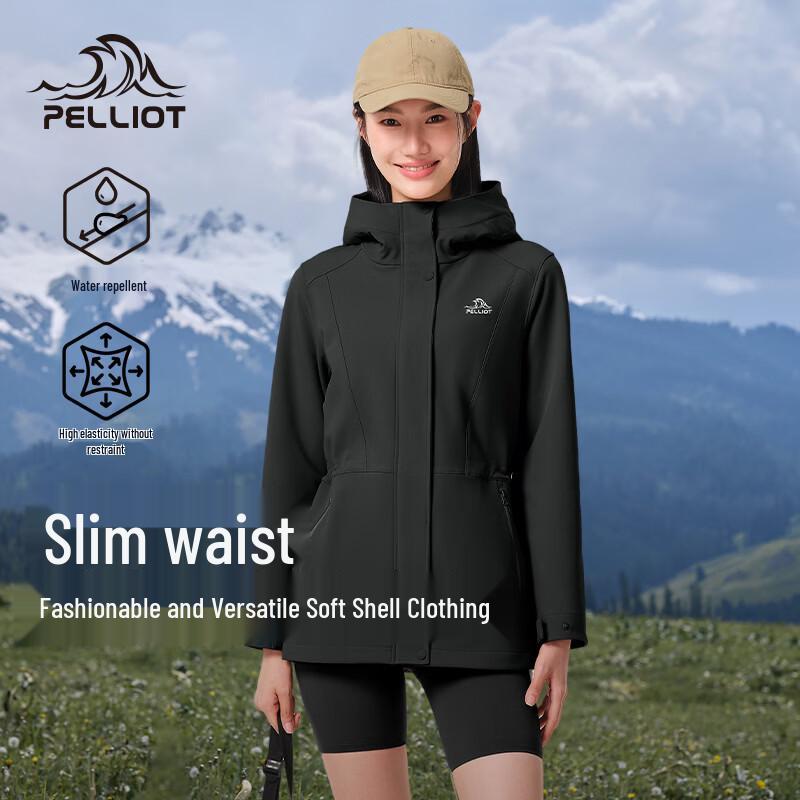 PELLIOT Women's Windproof Water-Resistant Softshell Hiking Jacket