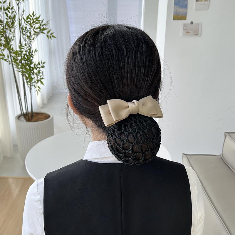 Nurse Head Flower Female Mesh Pocket Professional Hairnet Stewardess Hair Mesh Cover Bank Hotel Restaurant Waiter Headgear Hair Accessories