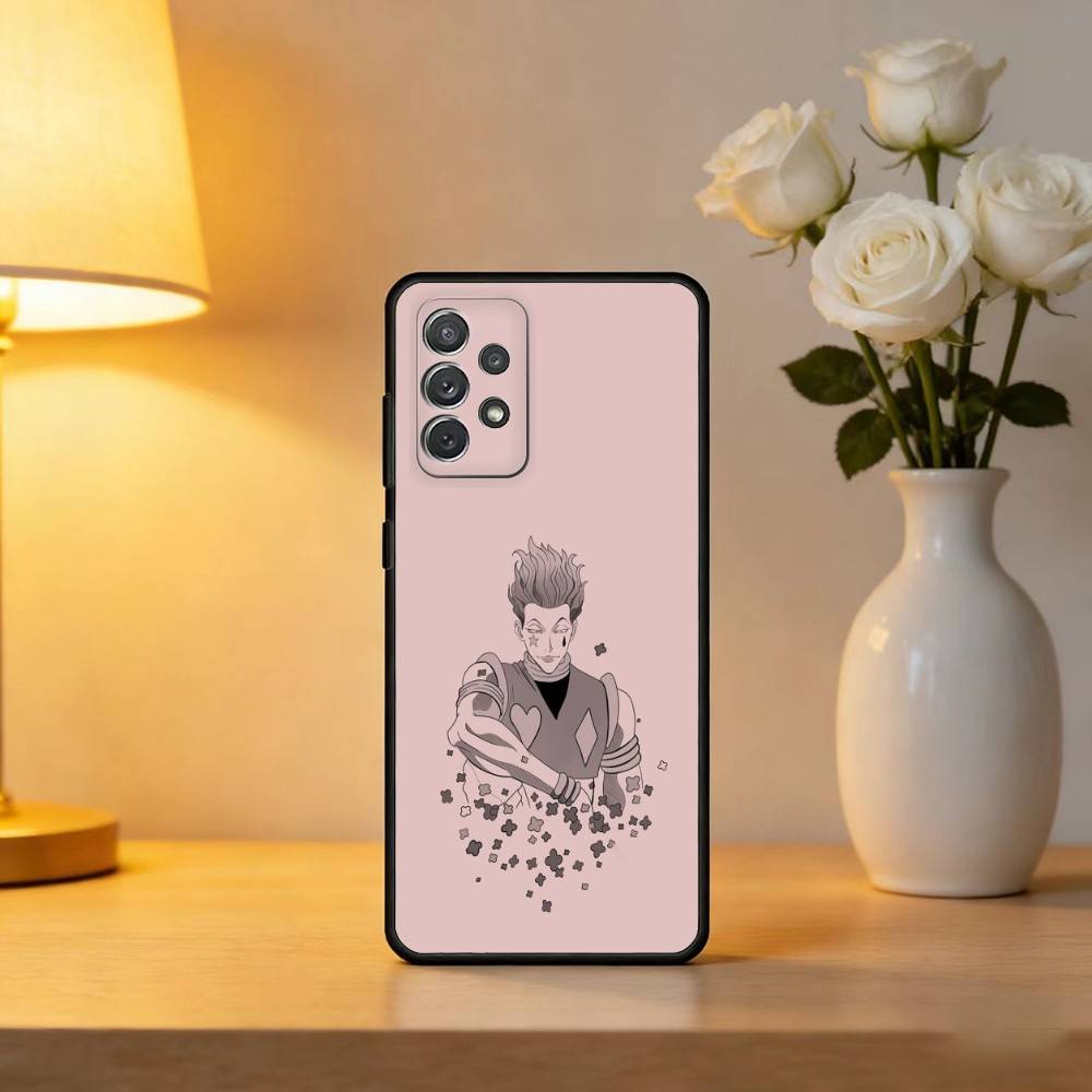 

H-Hisoka H-Hunter X Hunter Soft Silicone Black Cover Phone Case For Samsung Galaxy A73,A72,A71,A70,A53,A52,A51 Samsung a22 4g