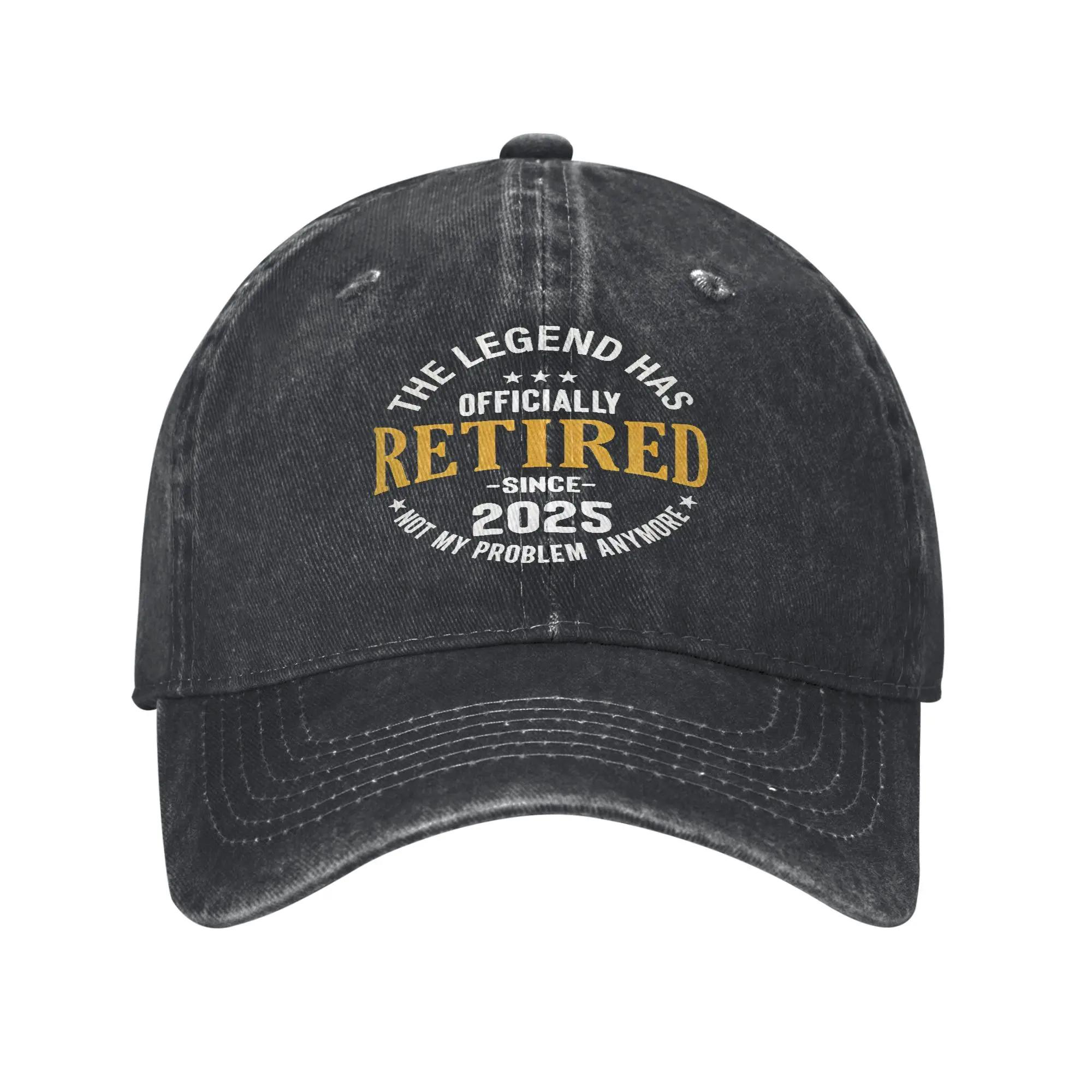 Baseball Cap Yellow RETIRED Since 2025 Summer Street Style Trucker Hat Unisex Adult Print Hunting Camping Adjustable Baseball Caps One Size