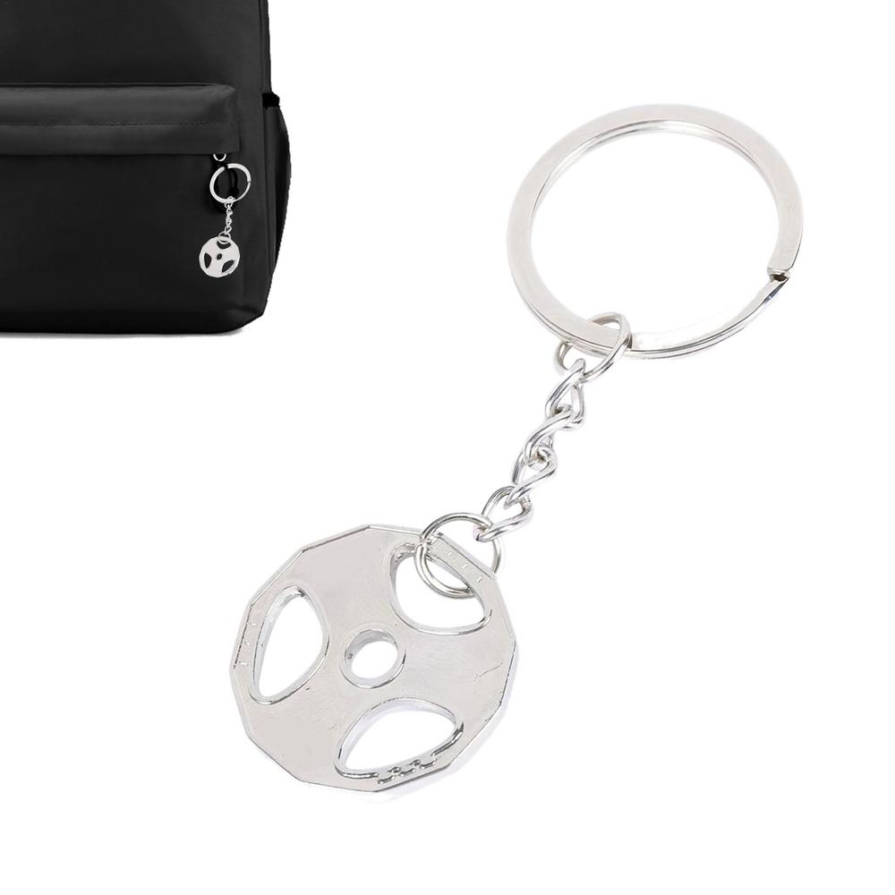 

Barbell Keychain Zinc Alloy Fitness Theme Keychain Women s Gym Bags Charm For Backpack Purse Mirror Polishing Electroplating