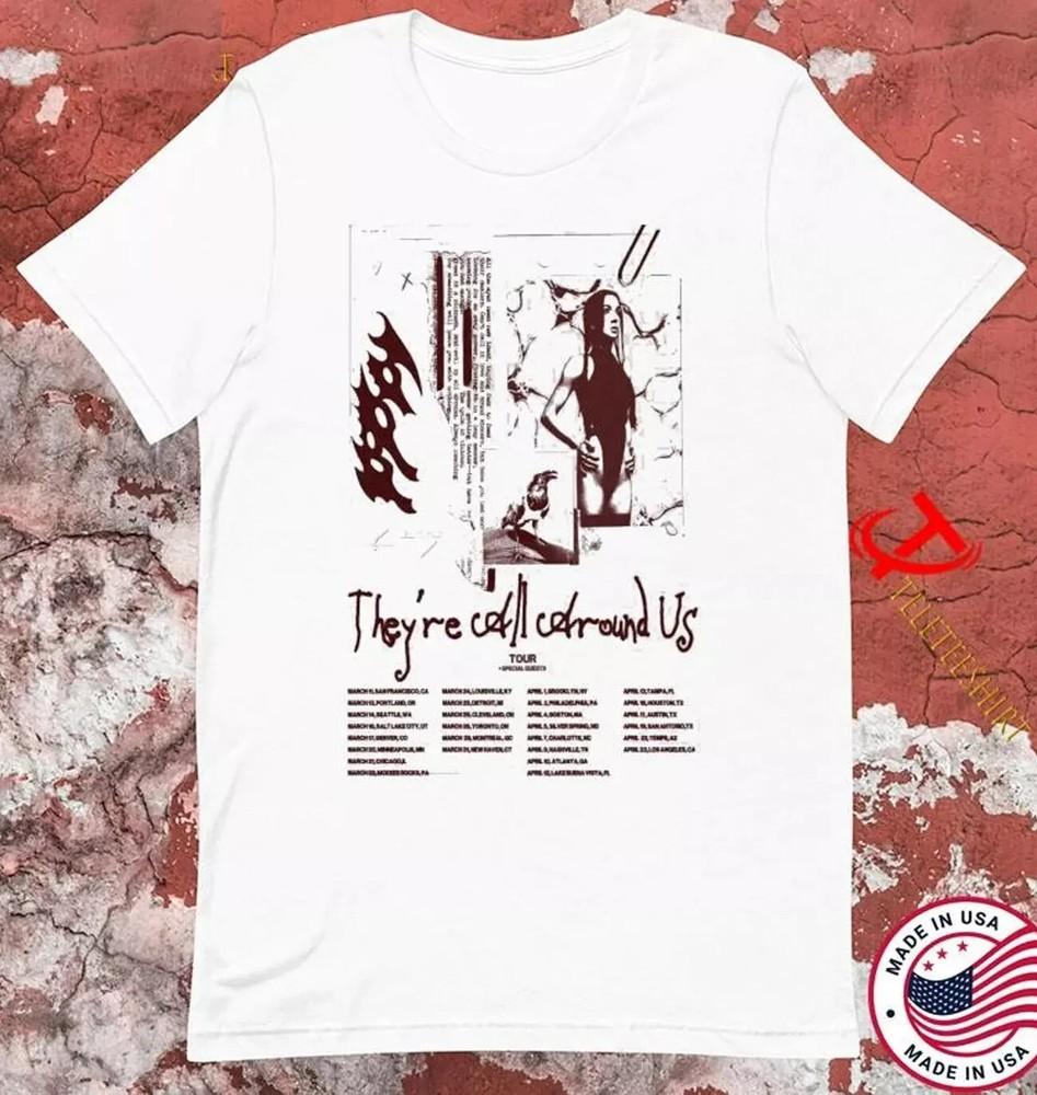 

Poppy They re All Around US Tour 2025 T shirts S-4XL Unisex Short Sleeve Unisex T-Shirt XXXXL