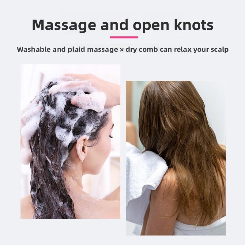 Household Head Shampoo Massage Brush Multifunctional Scalp Cleansing Massage Comb Plastic Handle Shampoo Bath Brush