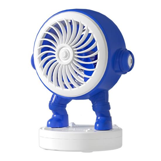 Astronaut Desk Fan 500mAh USB Rechargeable Summer Cooling Fan Quiet Portable Office Bedroom Outdoor Travel Mini Personal Fan