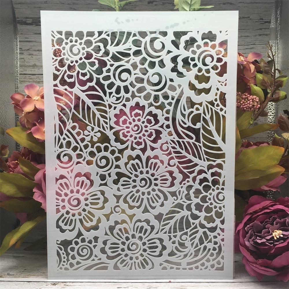 

A4 29 см полая текстура сливы DIY многослойные трафареты настенная живопись раскраска для скрапбукинга тиснение альбом декоративный шаблон