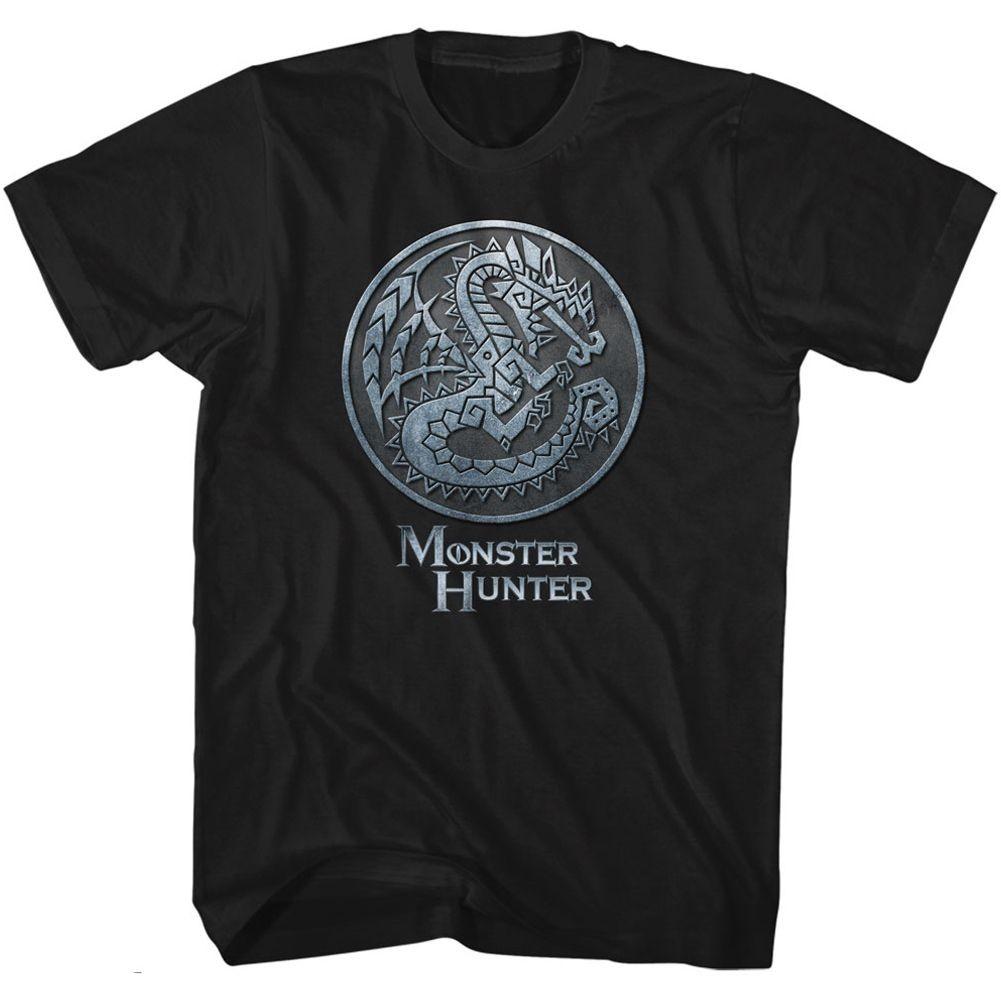 Monster Hunter Monster Emblem Black Gaming Shirt XXL