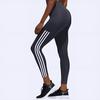 Adidas High Waist Comfortable Slim Fit Sports Long Pants Women Bottoms Dark-Gray White FN2758