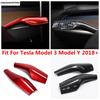 Column Gear Shift Cover Steering Lever Handle Protection Shifter Shell Wiper Accessories For Tesla Model 3 Model Y 2018 - 2024