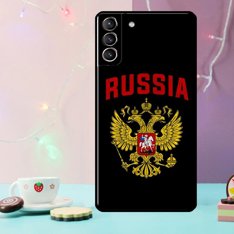 

Russia Flag Coat Arms Phone Case For Samsung Galaxy S25 Ultra S20 S21 S22 S23 S24 Ultra Plus S9 S10 S25 FE Cover For Galaxy S9