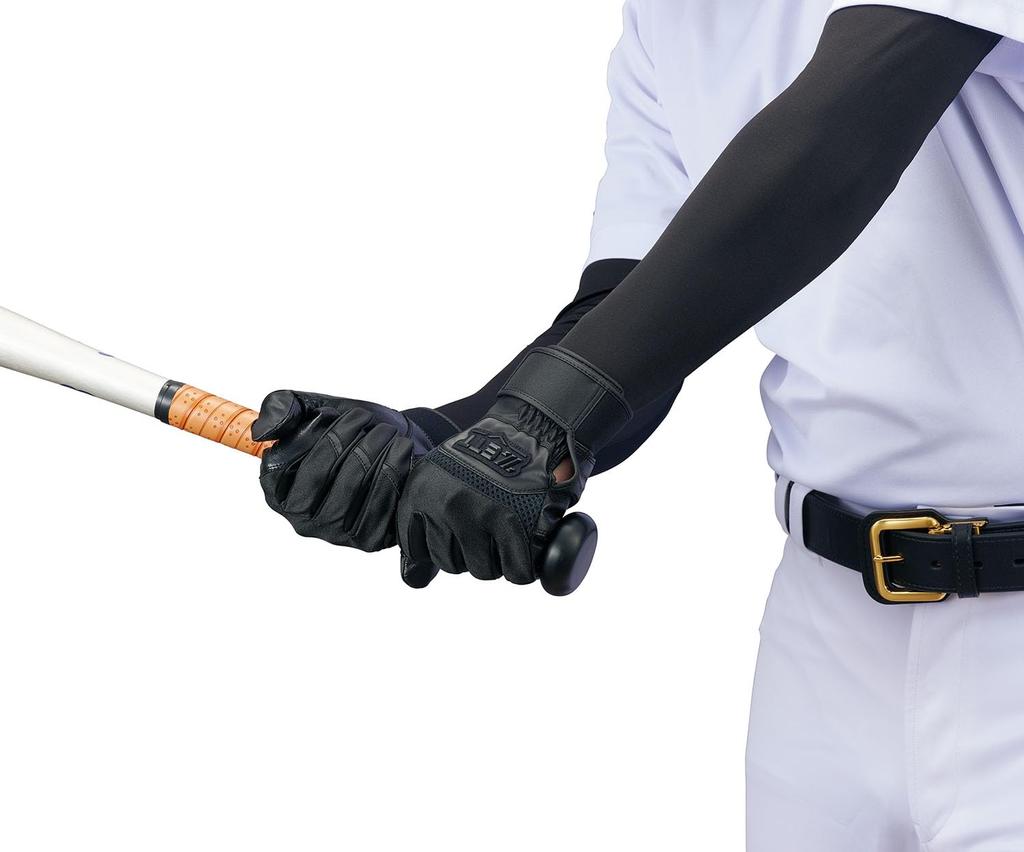 ZETT Neo Status Batting High School Baseball Mega High Black BG17103HS Gloves, Ambidextrous, Compatible, Grip, (1900), Medium,