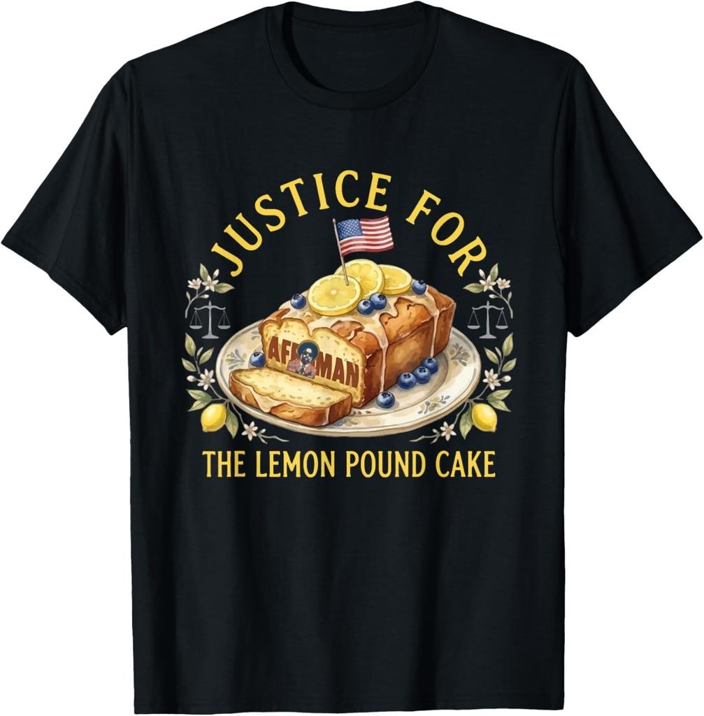 Funny Justice for Lemon Pound Cake Afroman US Flag Trendy Gift Unisex T-Shirt
