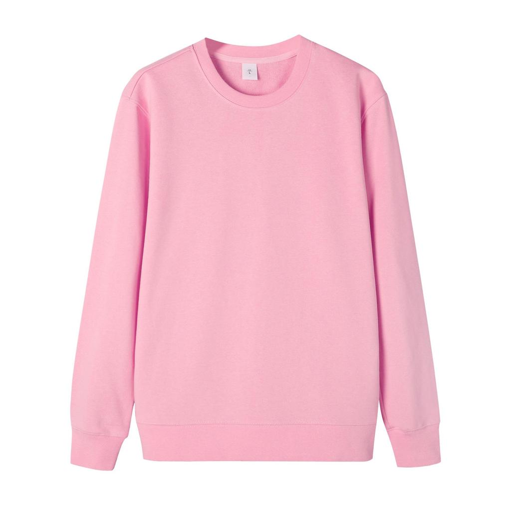 Damen Weißes Pullover-Sweatshirt im koreanischen Stil mit Rundhalsausschnitt - Reine Baumwolle, Trendig für Frühling/Herbst 2024