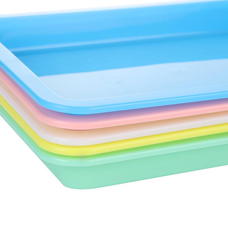 Science Education Non-Slip Plastic Tray - Square PP Material for Experiments and Painting