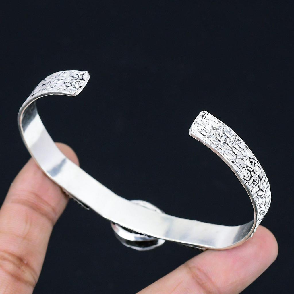 Halloween Sale Sterling Silver Rainbow Moonstone Gemstone Sister Bangle Bracelet