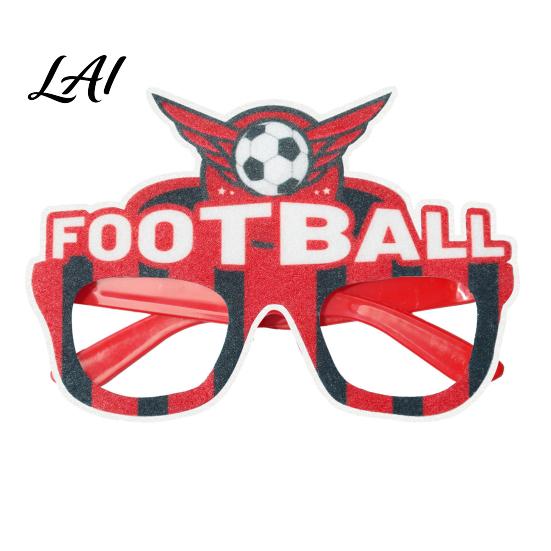 Football Shape Glasses Glasses Soccer Themed Decorative Lightweight Paper Frame Colorful Party