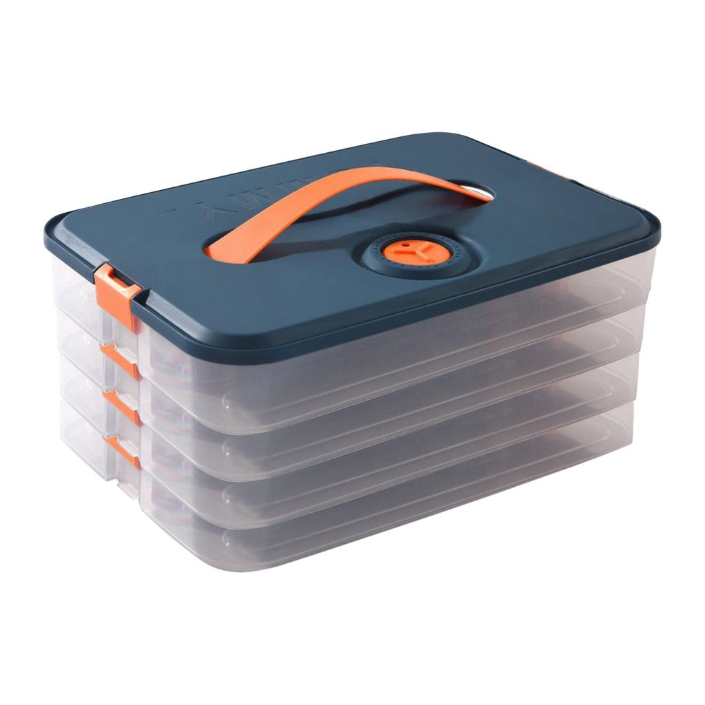 Household Dumpling Box Multi Layer Large Size Quick  Dumpling Storage Box With Cover Kitchen Box Refrigerator Fresh Preservation Box