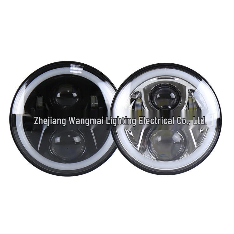 7-inch RGB LED Wrangelight: Bluetooth Controlled, 40W Modified Car Headlights for Wrangler.