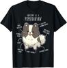 Pomeranian Anatomie Lustiges Niedliches Hundegrafik-T-Shirt Niedlicher Haustierliebhaber Baumwoll-T-Shirt Lässiger Ausflug