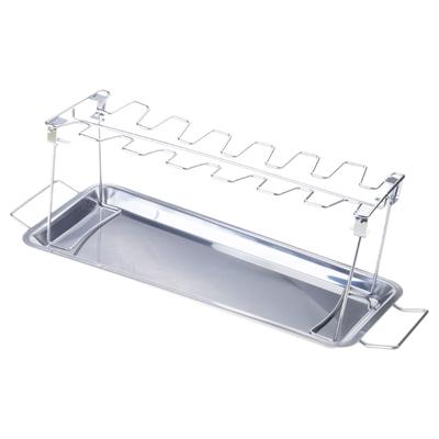 Practical Stainless Steel Ribs Rack For BBQ Grills And Smoker Holds Multiple Ribs Even Heat Distribution BBQ Tool