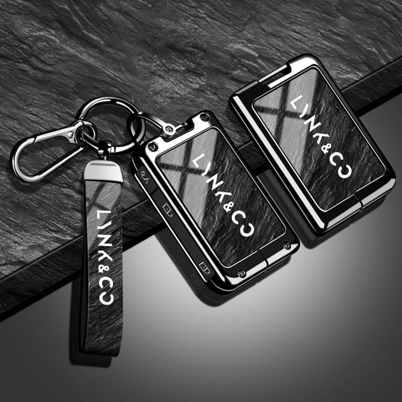 Zinc Alloy Car Key Case For Lynk&Co 01 02 03 05 07 09 Emp Lynkco 06 Lynk Co Remote Cover Shell Keychain Holder Fob Accessories