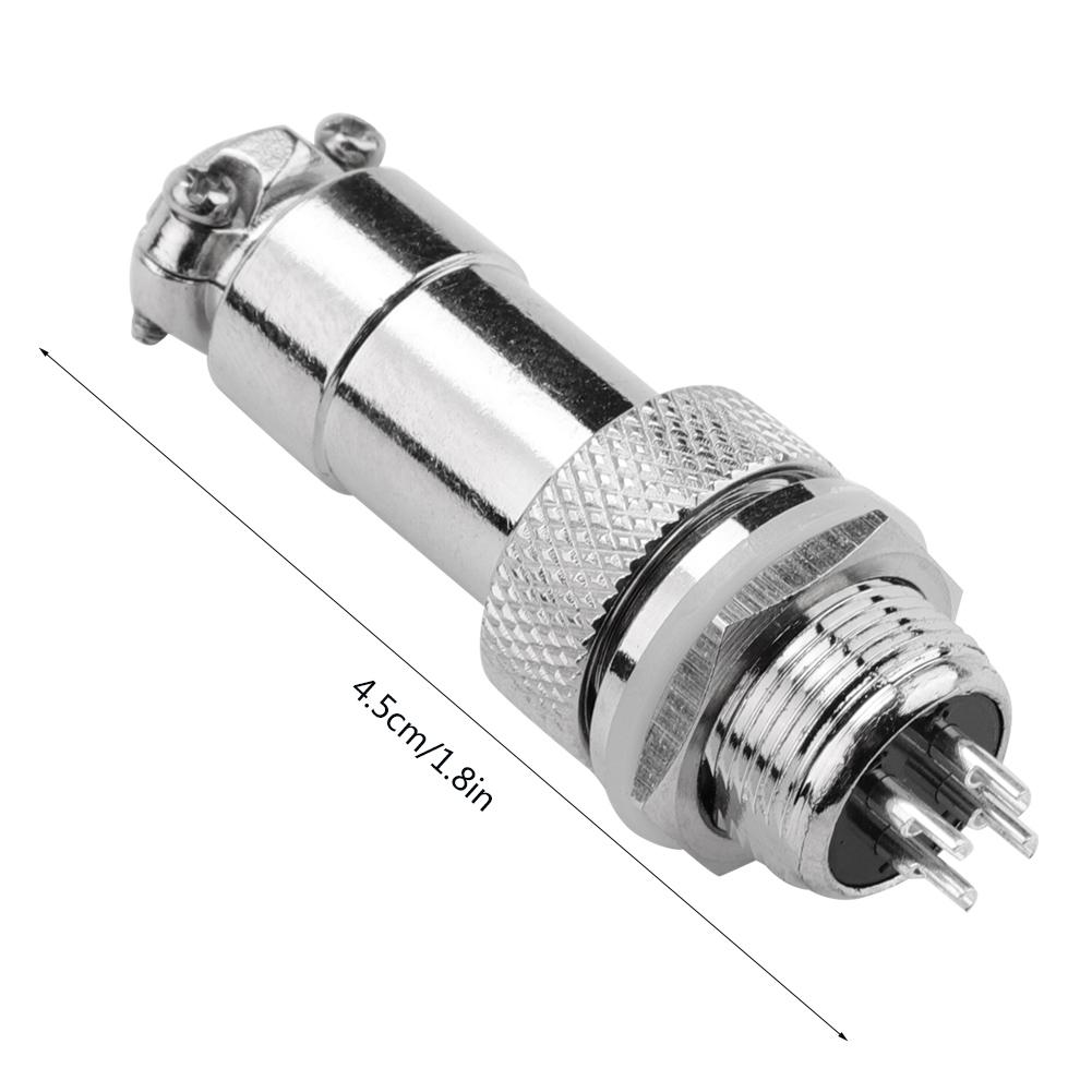 5 Pcs Set GX12 4Pin  Male   Female Panel Metal Aviation Plug Socket Connector