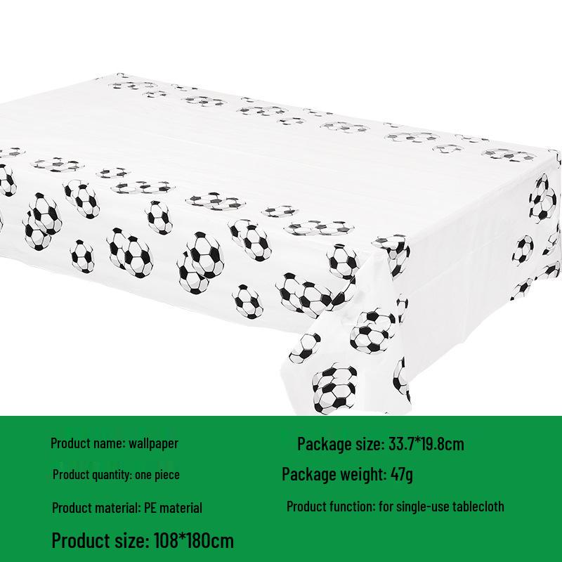 World Cup Black & White Football Birthday Party Tableware Set