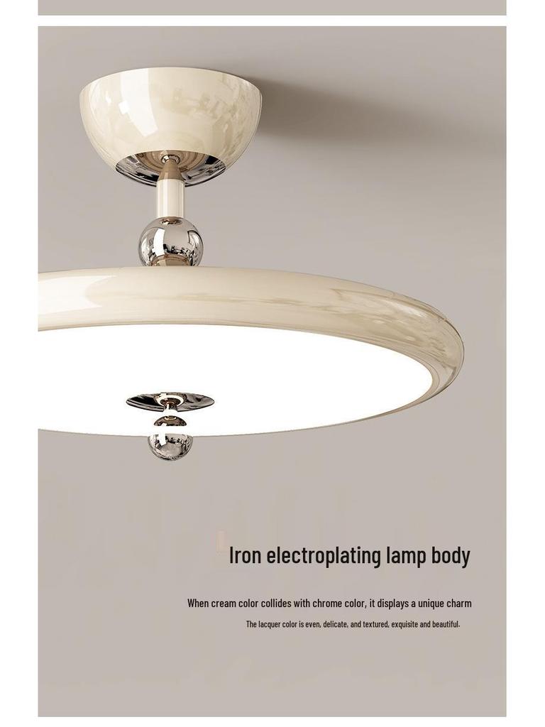 French Cream Medieval Wood Grain Wabi-Sabi Chandelier for Bedroom & Study