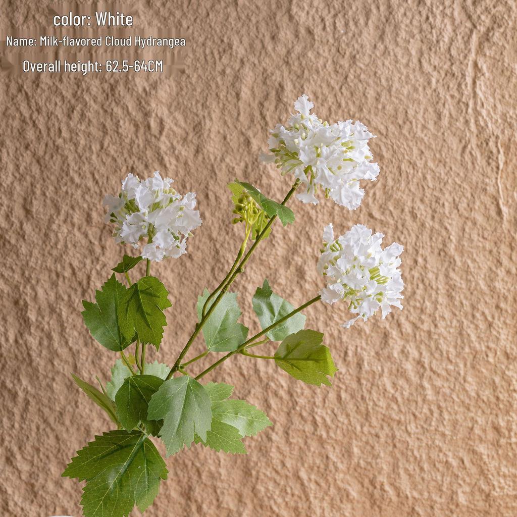 Milk-Flavored Cloud Hydrangea Artificial Flowers for Green Plants and Wedding Crafts INS Decoration
