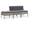 Day and Night - Day and Night 3-piece Garden Furniture Set and Gray Synthetic Rattan Cushions