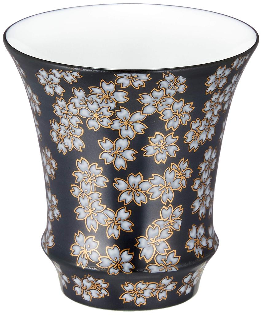 Arita ware sake guinomi sake night cherry blossom design diameter x height capacity dishwasher made in T810 "SAKE GLASS" cup, (small cup), (curved