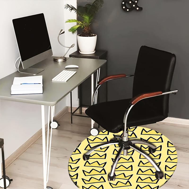 

1pc Crown Pattern Design Round carpet, Perfect for Decorating Chairs, Living Rooms, Or Bedrooms, for Living Room.063 80cm by 80cm