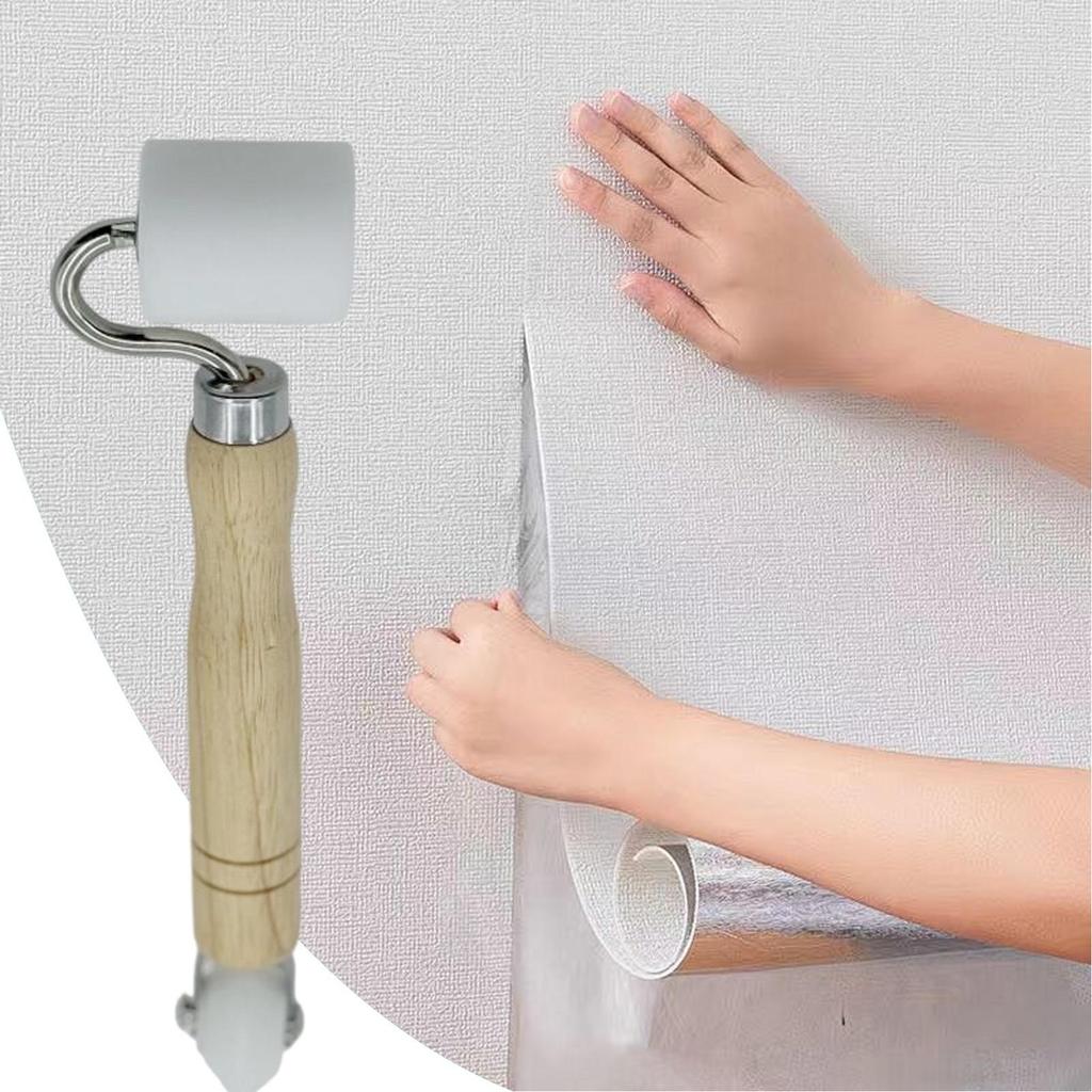 Wallpaper Seam Roller Sound Deadening Double Head Paper Smoother Wheel Seam Roller For Wallpaper For Printmaking Crafting