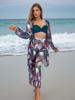 2026 Women's Four-Piece Bikini Set with Sun Protection: Includes Long-Sleeved Cover-Up, Trousers, and Swimwear for Beach or Hot Springs.