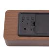 Electronic Digital Wooden LED Alarm Clock Sounds Control Temperature Desktop 1#