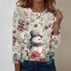 Long Sleeve Shirts For Women Cute Print Graphic Tees Blouses Casual Plus Size Basic Tops Pullover