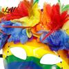 Maschera Floreale Mascherata Mardi Gras per Uomini Donne Colorata Arcobaleno Piumata Carnevale Veneziano Festa di Ballo Carnevale Halloween Cosplay Costume