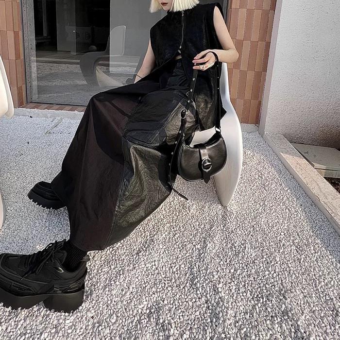 IELGY Versatile Locomotive Saddle Bag, Silver Vintage Premium Textured Shoulder Crossbody Bag