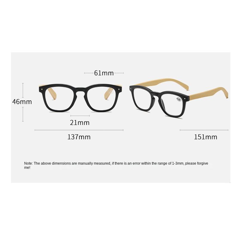 Natural Wood Legs Reading Glasses Blocking Blue Light Women&Men Computer Presbyopia Eyeglasses +1.0+1.5+2.0+2.5+3.0+3.5+4.0