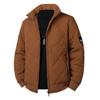 Winter Spring Artificial Wool Cotton Coat Men's Thick Cotton Coat Warm and Casual Versatile Loose and Oversized Stand Up Collar Jacket