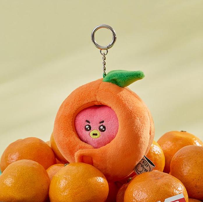 BT21 Baby Orange Party Mini Toy Keyring Set – 6 Characters