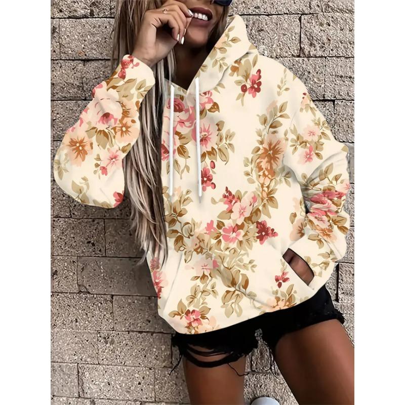 Women Cropped Hoodie High Waist Casual Long Sleeve Top