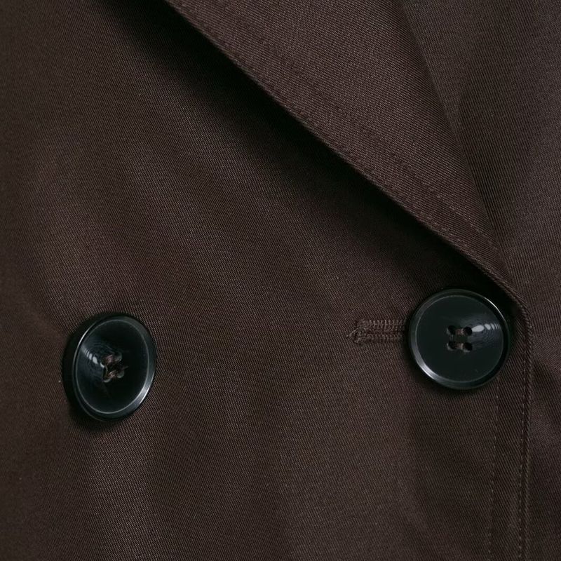 Kaslead New Women Clothes Western Style Fashion Simple and Versatile Double Placket Short Trench Coat 3046259