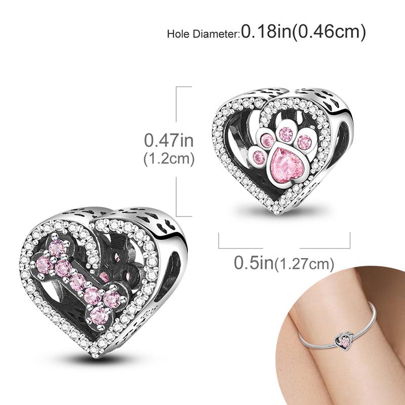 New Copper Plated Cute Dog Pets Charms Beads Fit Original Bracelet Charms Diy For Women Pendant Beads Jewelry Gift