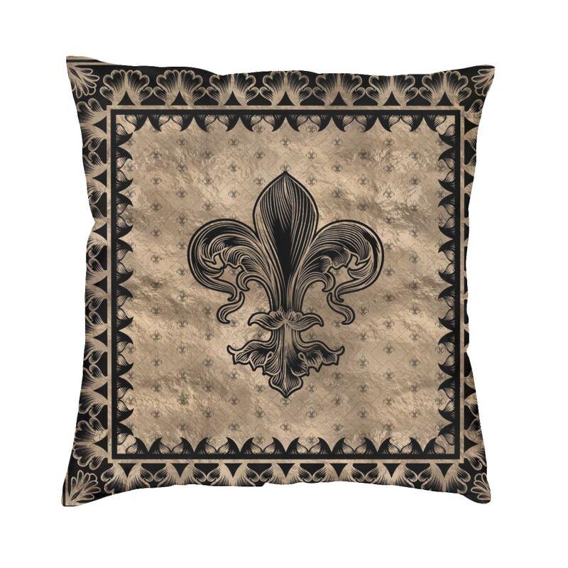 Federa per Cuscino Chic Personalizzata con Fiore di Giglio Fleur De Lis Morbida Carina Cuscino Decorativo per Soggiorno